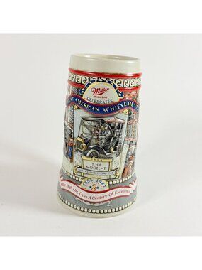 Miller High Life Great American Achievements Beer Stein Ceramic Model T 1908
